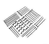 Gdfnmogo Lot de 45 attaches de câble et clips de harnais de câbles automobiles de tailles assorties en nylon autobloquant résistant aux flammes pour routage rapide des câbles de voiture