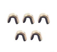 Gdfnmogo Lot de 5 pointes d'encoche pour arc de tir à l'arc, clips en laiton pour arcs composés et recourbés, accessoires de pointe de flèche en cuivre (noir)