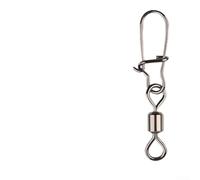 Gdfnmogo Lot de 50 émerillons pour hameçons de pêche, en acier inoxydable pour connecteur de leurre, compatibles avec les appâts souples/durs, mer (14#18 mm)