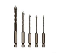 Gdfnmogo Lot de 57 forets triangulaires pour verre, béton, carrelage, acier haute dureté avec pointes en carbure, retrait efficace des copeaux, compatible avec les perceuses standard