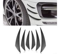 Gdfnmogo Lot de 6 becquets de voiture en fibre de carbone ABS noire anti-collision pour pare-chocs avant - Remplacement direct