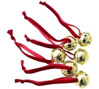 Gdfnmogo Lot de 6 cloches de Noël en fer doré, design festif, décoration moderne minimaliste à suspendre pour arbre et affichage saisonnier, version A 48 g