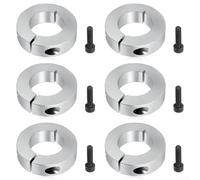 Gdfnmogo Lot de 6 colliers d'arbre de 20 mm avec vis de réglage M5, anneaux de réglage en alliage d'aluminium pour mouvement linéaire, compatibles avec les tiges de diamètre extérieur de 40 mm