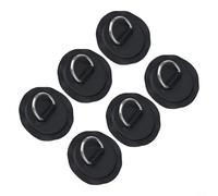 Gdfnmogo Lot de 6 patchs en forme de D en acier inoxydable pour accessoires de bateau gonflable, points d'attache soudés en PVC pour kayak, canoë, canoë, canoë, canot, bateau pneumatique