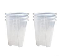 Gdfnmogo Lot de 6 pots à orchidées en plastique transparent avec trous de drainage, pour orchidées, plantes grasses et petites plantes, pots épais respirants pour intérieur (16 cm)