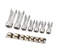 Gdfnmogo Lot de 7 clés à douille pour tuyau d'injecteur, ABS et liquide de refroidissement - Douilles à douille fendue de 10 mm à 19 mm avec entraînement 3/8" et 1/2"