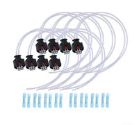 Gdfnmogo Lot de 8 harnais d'injecteur Pigtail pour Chevy pour GMC 2500 3500 2017-24 pour - Lot de 8 connecteurs ABS noirs pour carburant Inje