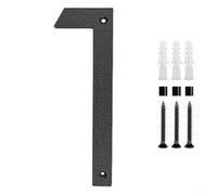 Gdfnmogo Lot de numéros de maison d'extérieur de 30,5 cm - Plaque de jardin en ABS noir mat pour décoration de porte extérieure, boîte aux lettres ou clôture, panneau d'adresse moderne résistant aux