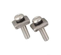 Gdfnmogo Lot de vis et plaques d'aileron en acier inoxydable 316 pour planches de surf, longboards, paddleboards et kayaks (M5)