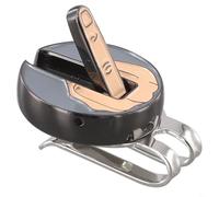 Gdfnmogo Marqueur central - Clip pour avoir un accessoire de balle, design magnétique amusant à transporter et chapeau en manganèse en acier (gris)