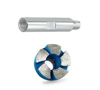 Gdfnmogo Meule diamant en forme de bol de 2,5 cm pour meuleuse d'angle, disque de meulage segmenté turbo avec filetage de 10 mm, ou utilisation à sec (avec tige de 40 mm)