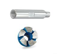 Gdfnmogo Meule diamant en forme de bol de 2,5 cm pour meuleuse d'angle, disque de meulage segmenté turbo avec filetage de 10 mm, ou utilisation à sec (avec tige de 60 mm)