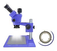 Gdfnmogo Microscope LED réglable avec 80 perles, anneau lumineux en alliage d'aluminium résistant à la poussière et à la chaleur pour utilisation en laboratoire, noir, 87 x 87 mm