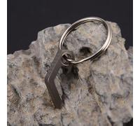 Gdfnmogo Mini décapsuleur porte-clés en acier inoxydable - Outil de camping pliable portable pour randonnée, randonnée et utilisation quotidienne, 26 mm x 9 mm x 4 mm, 4 g We