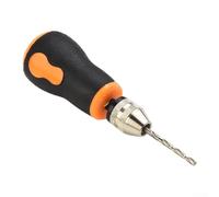 Gdfnmogo Mini perceuse manuelle portable avec 10 forets de 0,8 à 3,0 mm, étau à broche en acier au carbone de 90 mm avec poignée en caoutchouc antidérapante pour perçage de précision dans les circuits