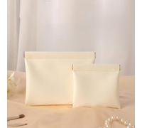 Gdfnmogo Mini sac de rangement en polyuréthane avec fermeture automatique pour câbles et écouteurs, pochette de rangement portable avec plusieurs compartiments, polyuréthane durable pour Mate (blanc