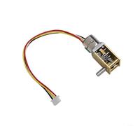 Gdfnmogo Moteur pas à pas à vitesse réduite DC5 V 18 ° Angle de pas monophasé à quatre fils double axe avec boîte de vitesses en métal pour robots intelligents, bras robotiques, berceaux miniatures