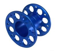 Gdfnmogo Moulinet avec poignée de plongée en alliage d'aluminium pour plongée sous-marine, bobine de doigt légère avec design creux pour réduire le poids, roue de ligne résistante à l'usure (bleu