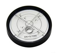 Gdfnmogo Niveau à bulle rond en métal 60 x 10 mm Outil de nivellement horizontal de haute précision en acier inoxydable Jauge de niveau circulaire avec liquide vert ou blanc pour (A)