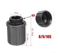 Gdfnmogo Novatec Corps de moyeu de cassette de vélo 8, 9, 10, 11 vitesses, pièce de rechange compatible, pour composants de vélo de montagne et de route en acier noir (perles de soie 8/9/10 vitesses)
