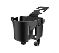 Gdfnmogo Organiseur de siège arrière de voiture avec porte-gobelet et support de téléphone pour intérieur de voiture - Design à double crochet, porte-boisson et support intégrés, noir (PU + ABS)