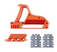 Gdfnmogo Outil de chanfreinage pour plaques de plâtre 45/60 degrés pour bords de cloison sèche, lames remplaçables avec poignée en plastique ABS, outil de finition du bois (60 degrés)