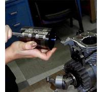 Gdfnmogo Outil de compresseur à segment de piston réglable avec pince et installateur, acier au manganèse 65#, gamme de 5,1 à 17,5 cm et 6 à 19,5 cm, verrouillage à cliquet, compatible avec (7,6 cm)