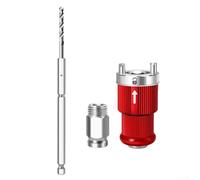 Gdfnmogo Ouvre-trou à dégagement rapide avec mécanisme autobloquant, tige hexagonale de 10 mm, filetage de 16 mm et filetage de 5/8" pour scies cloches bimétalliques, compatible avec perceuses sans