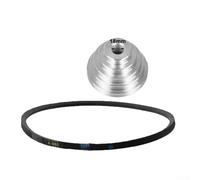 Gdfnmogo Pagoda Poulie pour courroie de distribution en forme de V avec courroie trapézoïdale K660 4 étapes 5 étapes ensemble de transmission en aluminium pour perceuse à colonne Z4116 (18 mm)