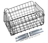 Gdfnmogo Panier arrière de vélo en acier inoxydable pour - Panier de chargement pliable de grande capacité avec charge de 20 kg, noir, 37 x 20 x 27 cm