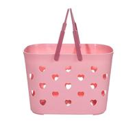 Gdfnmogo Panier de douche en plastique avec poignée pour organisateur de salle de bain, sac de rangement creux pour shampooing, après-shampooing, nettoyant, oignons, pommes de terre, conserves, farine