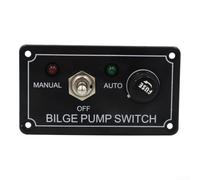 Gdfnmogo Panneau de commutation de pompe de cale 12 V 5 A avec contrôle automatique manuel et indicateurs LED conçus pour une utilisation marine, automobile, yacht et VTT