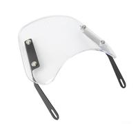 Gdfnmogo Pare-brise de moto pour et la plupart des motos et scooters - Déflecteur d'air en ABS avec ajustement, design réducteur de bruit (blanc)