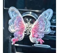 Gdfnmogo Patch brodé traditionnel en tissu pour décoration intérieure de voiture, accessoire Hanfu pour sortie d'air, vêtements et décoration d'intérieur (rose) (violet)