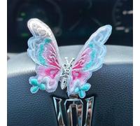 Gdfnmogo Patch brodé traditionnel en tissu pour décoration intérieure de voiture, accessoire Hanfu pour sortie d'air, vêtements et décoration d'intérieur (rose)