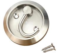 Gdfnmogo Patère murale rotative en acier inoxydable avec finition miroir lisse, à installer pour entrée, argent et noir, 7,2 x 7,2 x 1,3 cm (304 argent)