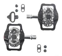 Gdfnmogo Pédale Vélo Auto-blocante CNC Aluminium Double Face | CNC aluminium haute grade, double face pour spd et plat, idéal pour vtt et route, mat, montage facile