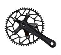 Gdfnmogo Pédalier creux ultraléger 130BCD pour vélos de route, pliables et électriques, pour aluminium CNC AL6061, bras de 170 mm, plateau étroit 50-58T, compatible 9/10/11 vitesses (manivelle noire +