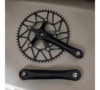 Gdfnmogo Pédalier creux ultraléger 130BCD pour vélos de route, pliables et électriques, pour aluminium CNC AL6061, bras de 170 mm, plateau étroit 50-58T, compatible 9/10/11 vitesses (manivelle noire +