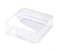 Gdfnmogo Petite boîte de rangement carrée en plastique transparent pour bijoux et travaux manuels, conteneur en polypropylène transparent avec dimensions 8,5 x 8,5 x 2,8 cm, paroi de 1,1 mm