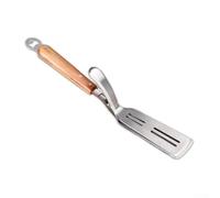 Gdfnmogo Pince et spatule en acier inoxydable pour combo avec décapsuleur, 41 cm, manche ergonomique en bois d'acacia, résistant à la chaleur, pour barbecue Weber et Broil King