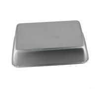 Gdfnmogo Plateau de service rectangulaire en acier inoxydable pour nourriture, légumes, salade, fruits | Bords profonds pour éviter les déversements | Finition miroir, vaisselle (25 x 20 x 5,5 cm)