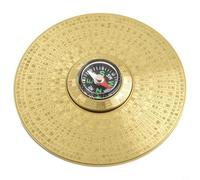 Gdfnmogo Poche en laiton pour boussole pour randonnée, camping et navigation en plein air - pour détecteur de direction traditionnel chinois usiné CNC, 8 x 8 x 1 cm, 250 g, Offi