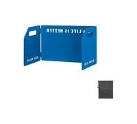 Gdfnmogo Poêles avec sac en aluminium compatible avec la plupart des gens - Barrière de rangement pour pare-brise - 45 x 35 cm - Pliable - 3 panneaux - Résistant à la chaleur et au vent - Bleu