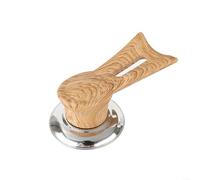 Gdfnmogo Poignée de couvercle amovible pour ustensiles de cuisine, poignée verticale avec base en acier inoxydable, ustensile de cuisine en bakélite pour remplacement, grain de bois rouge/bois (grain