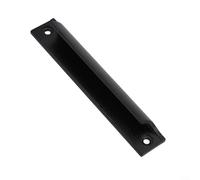 Gdfnmogo Poignée de placard en alliage d'aluminium pour battant en bois et portes moustiquaires, longueur 120 mm, finition noire, compatible avec les portes coulissantes et balcons (120 mm, noir)