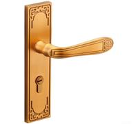 Gdfnmogo Poignée de porte intérieure en alliage de zinc de style chinois avec mécanisme de verrouillage magnétique silencieux pour l'amélioration de la maison et le bâtiment dur (D)