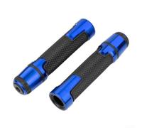 Gdfnmogo Poignées de guidon de moto antidérapantes en silicone en alliage d'aluminium pour moto gauche droite scooter véhicule électrique (bleu)