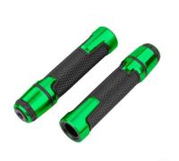 Gdfnmogo Poignées de guidon de moto antidérapantes en silicone en alliage d'aluminium pour moto gauche droite scooter véhicule électrique (vert)