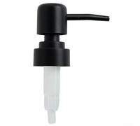 Gdfnmogo Pompe en plastique avec boîtier en métal, buse de presse pour bouteille de bain, distributeur de lotion ABS avec joint d'étanchéité filetage 28/400 pour produits de salle de bain (noir)